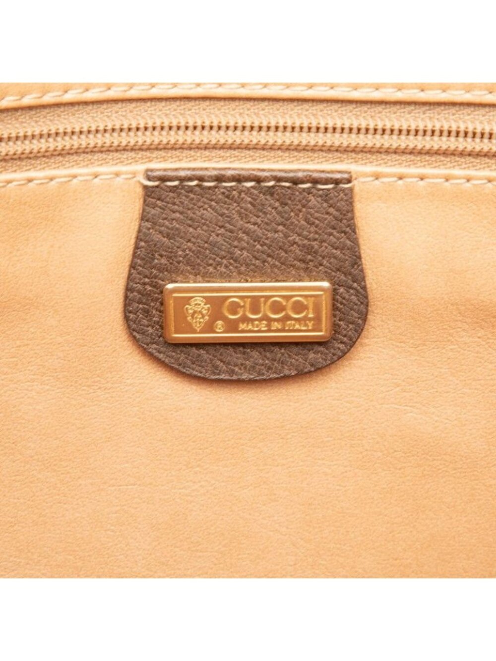 Gucci Vintage GG Supreme Clutch Pre Owned 004 115 Beige Brown Leather - Picture 5 of 6